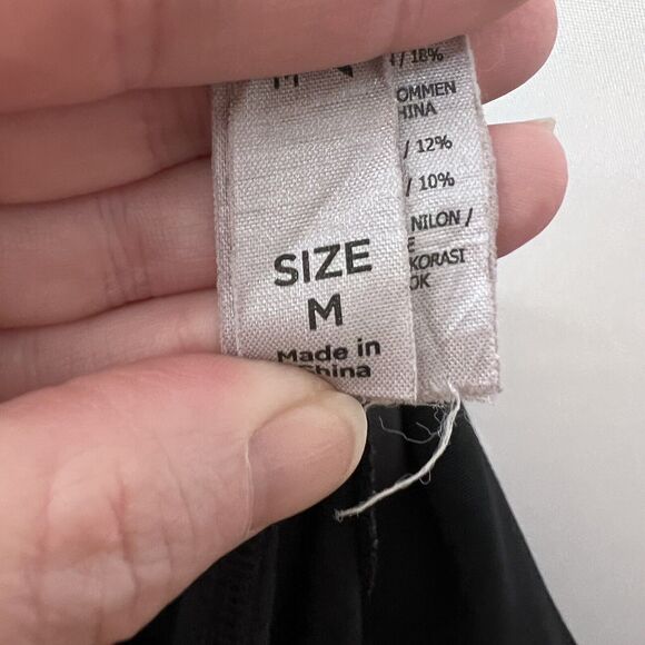 LORNA JANE Black Medium  Cropped Pull On Leggings Mesh Accent - Picture 6 of 7